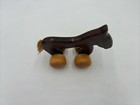 Vtg Children s Kids Toy Wooden Wood Horse With Wood Wheels 8  Wide