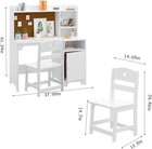 Kids Desk With Chair  Study Desk For Boys Girls Wooden Children Study Table