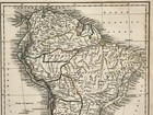 1840 South America Original Antique Hand Coloured Map By Sidney Hall