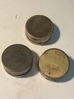 3 Vintage 1920-1930s Pompeian Bloom Brass Cosmetic Compacts Empty