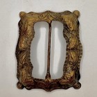 Rare Antique August Bohde Artisan Handmade Brass Belt Buckle Art Nouveau Ooak
