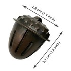 Set 5 Antique Bronze Acorn Jingle Bells Bell Nut Shape Primitive Farmhouse 1 