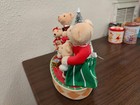Bt1- Vintage Christmas Bear Family Musical Singing Lighted Tabletop Decor  Avon