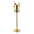 Floor Standing Golden Champagne Ice Bucket Stainless Steel Wine Cooler Ice Gift