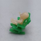 Vintage Cracker Jack Gumball Prize Plastic Baby In Rocking Chair Miniature 