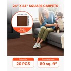 Uimoso 24x24 Inch Carpet Tiles  20 Pack  Peel And Stick  Self-adhesive  Brown