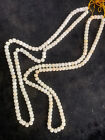 Two Pcs Excellent Pure Chinese Hetian White Jade 108 Beads Necklaces
