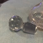 Vintage Crystal Perfume Bottle Clear Hand Cut Etched Glass W  Topper 5 75    Tall