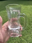 Vintage Moxie Soda Mug 5  Heavy Glass W  Embossed Lettering   Recessed Base