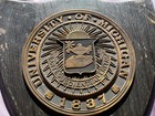 Vintage Original Brass University Of Michigan Wall Building Plaque Nfl Favorite