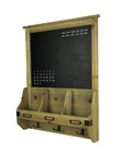 Scratch   Dent Rustic French Farmhouse Style Wood Chalkboard Mail Organizer