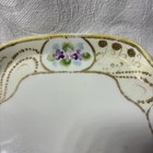 Vintage Hand Painted Porcelain Vanity Dresser Tray Floral Nippon Japan
