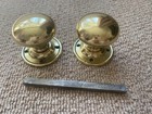 Antique   Brass Door Knobs Handles Vintage Old