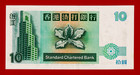Hong Kong 10 Dollars 1993 Standard Chartered Bank Unc Note Prefix  Af  p-284a 2 