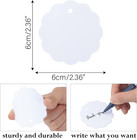 100pcs White Craft Scalloped Paper Gift Tags With String  2 4inch Blank Round Pa