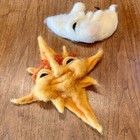 Ooak Handmade Sun Moon Wall Art Felted Wool Grimms Fairy Tale Puppet Show Vtg