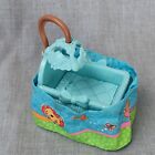 Fisher Price Loving Family Baby Blue Bassinet Crib Mobile Dollhouse Furniture