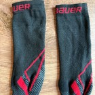 Bauer Pro Tall Skate Socks Youth Small Black Red Compression Hockey Socks