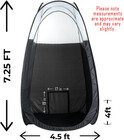 Black Spray Tan Tent - Pop Up Portable Professional Self Tanning Booth With Carr