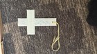Antique Celluloid Religious Cross Bookmark Swedish Herren Bevare Dig Ivy Star