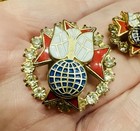 Knights Of Columbus 4th Degree Small   Big Pin Lot  2 Pins  Rhinestones