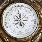 Antique Pnhb French Holosteric Barometer Sunburst Gilt Wood Circa 1900 Working