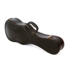 Soprano Ukulele Case  21 Inch Crocodile Pattern Leather  Black 21  Soprano