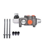 Hydraulic Monoblock Double Acting Control Valve  3 Spool   21 Gpm  Sae Ports