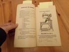 1923 Singer Sewing Machine 29-4 List Of Parts   Prices