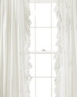 Reyna Ruffle Window Curtain Panel Set  Pair  54  W X 84  L  White - Flowy Curtai