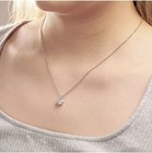 New 2 Carat Certified Moissanite Solitaire Necklace Solid 14k White Gold  995 00