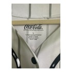Coca-cola Branded White Pinstripe Baseball Jersey Unisex L