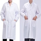 Unisex White Medical Lab Coat     Doctor Nurse Hospital Uniform Long Sleeve S-3xl