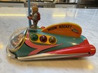 Vintage 1960s Masudaya Modern Toys  moon Rocket  Battery Operated Tin Space Toy
