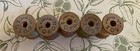 5 Vintage Belding Corticelli Wood Spools With Silk Thread Multicolor Lot Of 5