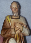 Vtg Rare Large Old Antique Chalk Shepherd Christmas Nativity Manger Figurine