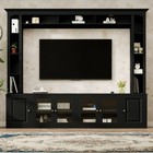 4-piece Modern Entertainment Center Wall Unit With Bookshelves