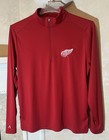 Antigua Detroit Red Wings Nhl Red Quarter Zip Long Sleeve Shirt Size L