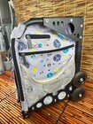 Zuca Ice Skating Bag And Frame - Lavender Peace Signs W  Flashing Lower Wheels 