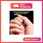 Makartt Coffin False Nail Tips  500pcs Long Pre-buffed Full Cover Clear Press On