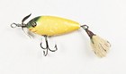 Rare Heddon No 400 Bucktail Surface Minnow Lure White  Fancy Green Head 1908