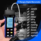 Digital Manometer Dual Port Air Pressure Meter Gauge   30psi Gas Pressure Tester