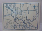 Vintage 1930 s Road Map Harrodsburg Ky Blue Ribbon Cafe Advertising Rare 