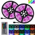 5m Rgb 5050 Waterproof Led Strip Light Smd 44 Key Us Remote 12v Power Full Kits