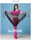 Women   s Belly Dance Hip Scarf Black Mesh Sequin Fringe Triangle Wrap Belt Costum