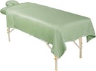Microfiber Massage Sheet Set Ultra-light Sage 3 Piece Includes Flat Fitted Face