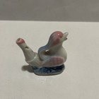 Vintage Figural Blue   White Bird Whistle 2    Porcelain