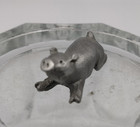 Tiny Miniature Pewter Pig Figurine 1  Long