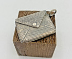 Antique Estate Hallmarked Sterling Silver Envelope Shaped Stamp Case Holder