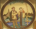 Pre-unification Villeroy   Boch Decorative Plate Heinrich Minstrel   Maiden New 